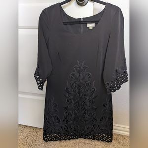 ECI New York Black Lace Floral Mini Dress 4